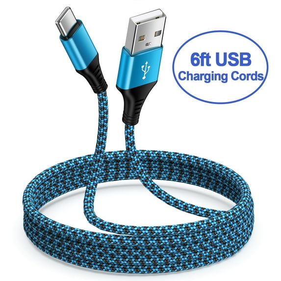 AILKIN USB C Cable 6ft, Type C to USB A Charger Cord for Cel