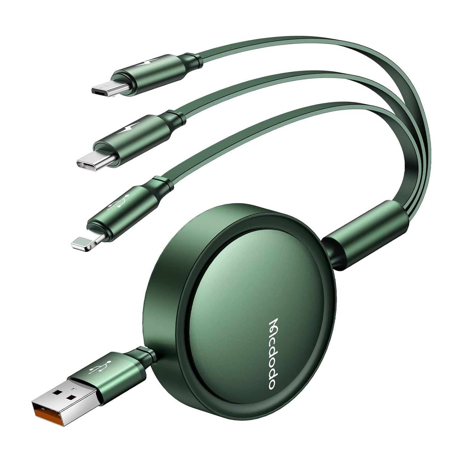 mcdodo Multi Charging Cable, 3 in 1 Retractable USB C Cable