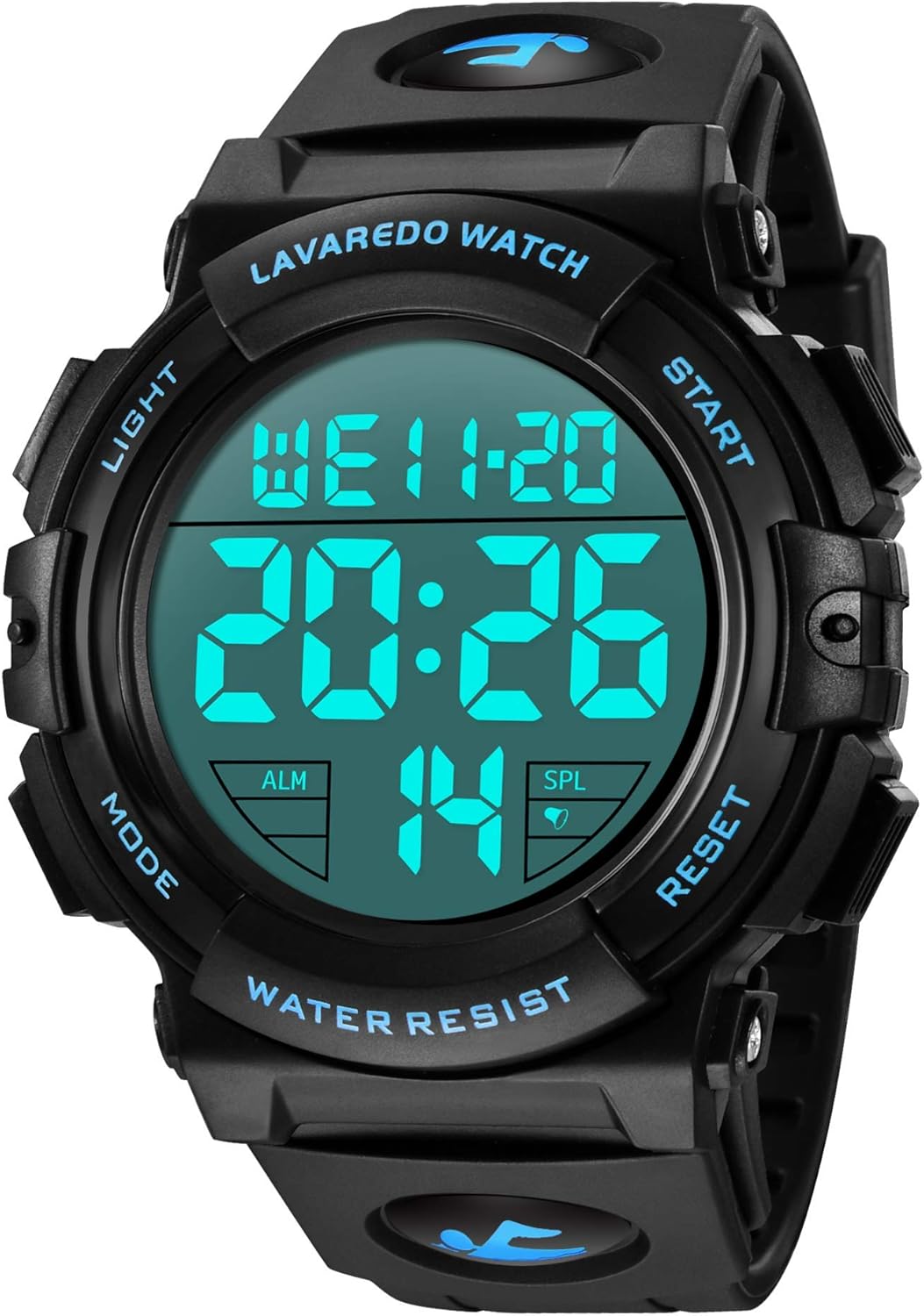 L LAVAREDO Mens Digital Watch Sports Military Watches