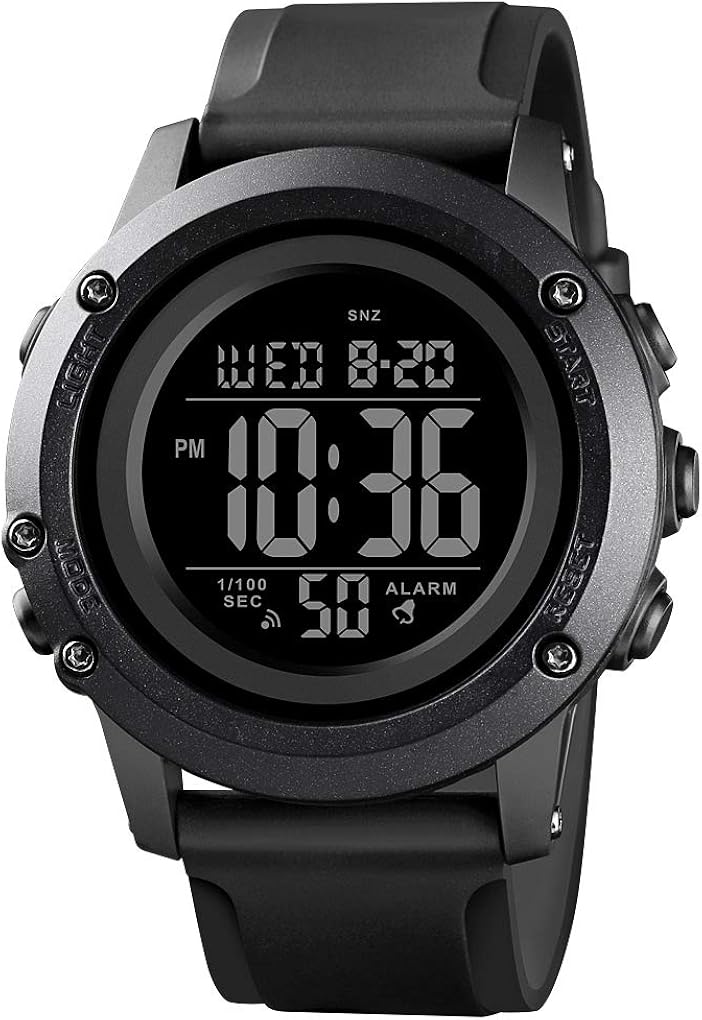 Men's Digital Sports Watch Large Face Waterproof Wrist Watch