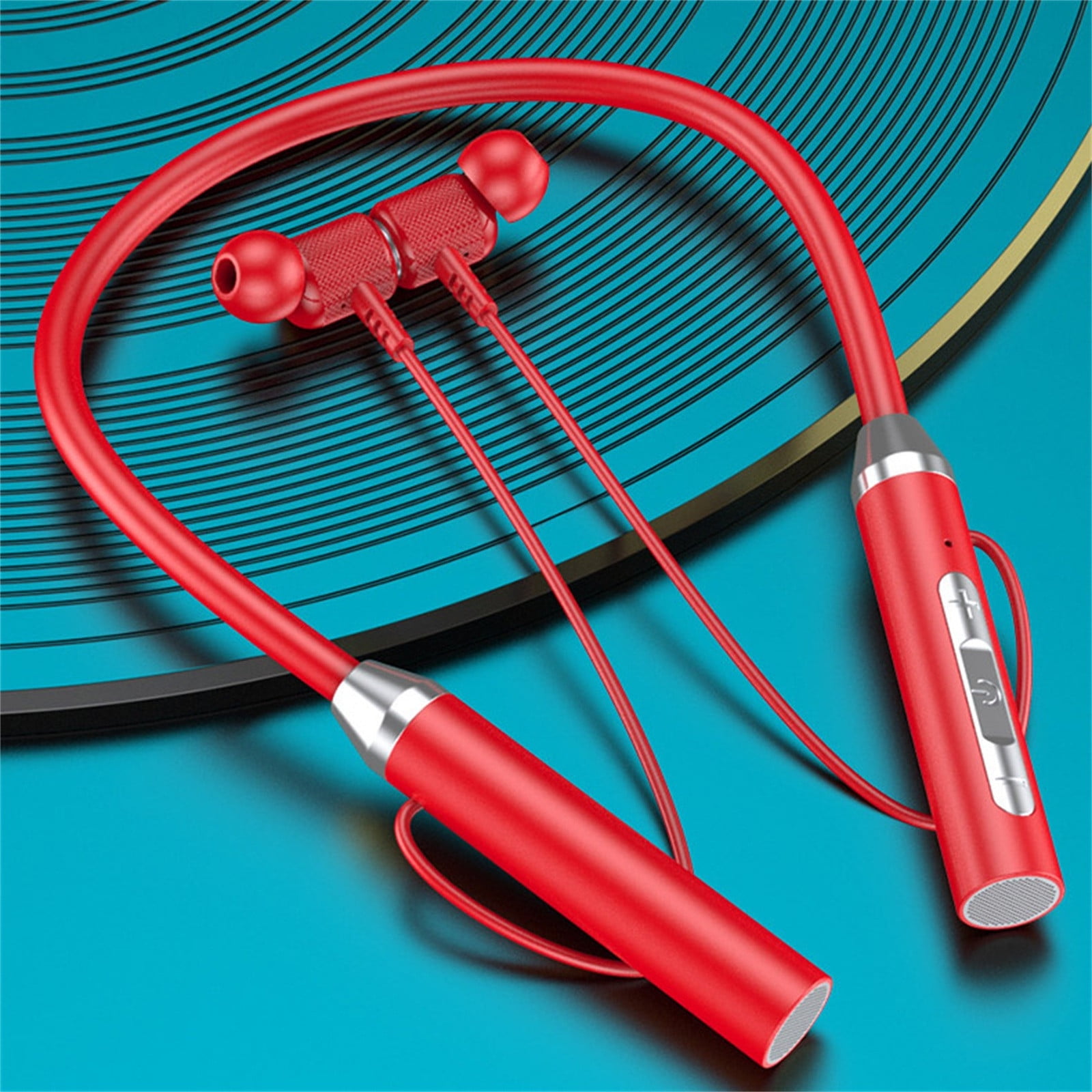 Coollooc 2-in-1 Neckband Bluetooth Headphones w/Built-in Spe