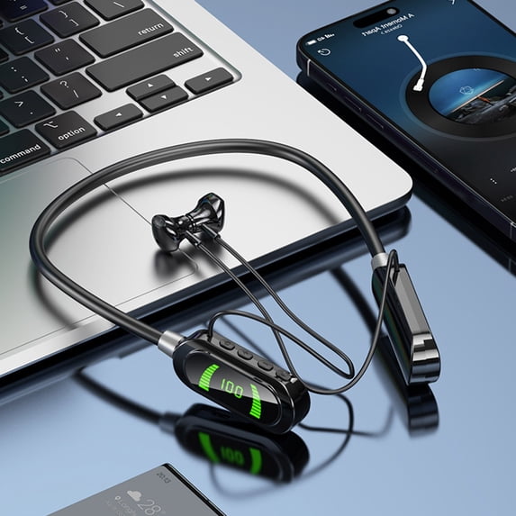 Neckband Bluetooth Headphones 200H Extra Long Wireless Stere