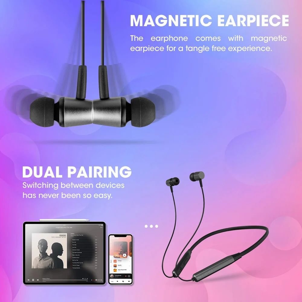 Zebronics Zebronics Zeb Evolve Wireless Bluetooth Neckband Earphone, 1