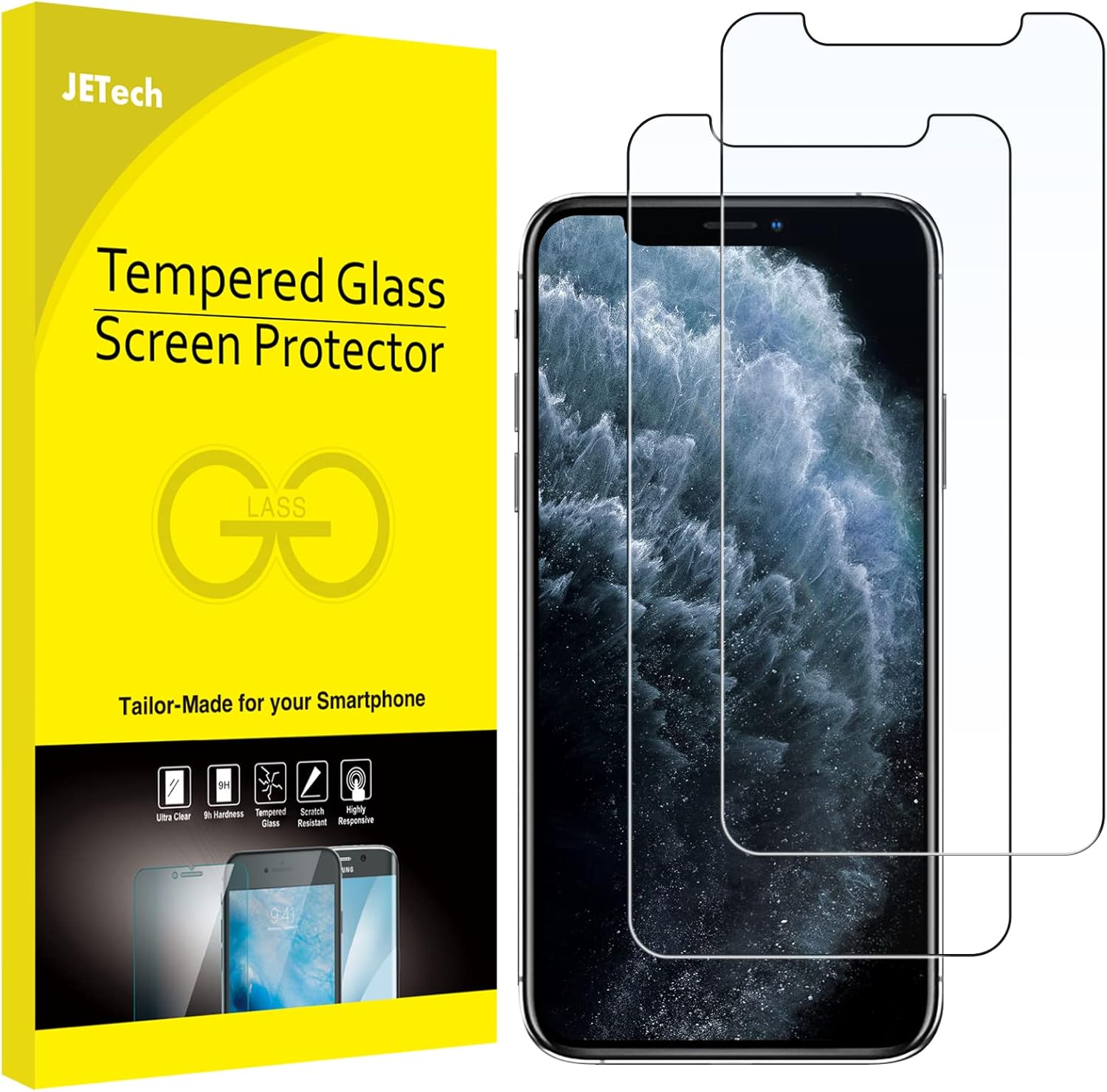 JETech Screen Protector for iPhone 11 Pro Max and iPhone Xs