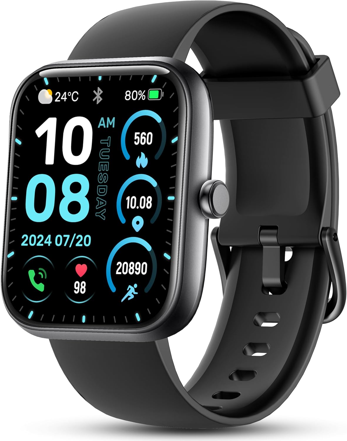 Smart Watch, 44mm Smartwatch Answer Make Calls, Alexa 1.83 F